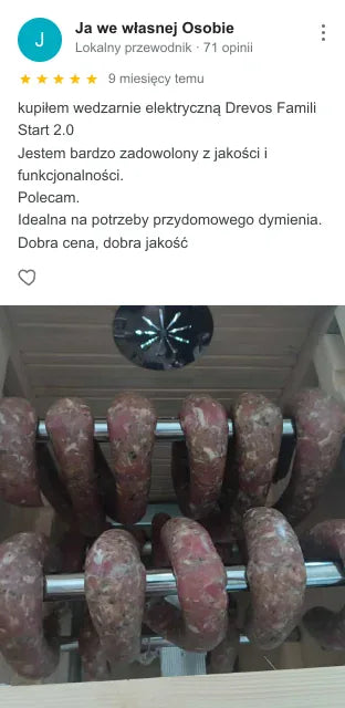 Opinia klienta DREVOS w Google: Ja we własnej Osobie, ocena 5 z 5 — zrzut ekranu